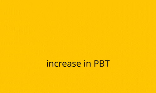 increase in PBT - yellow background